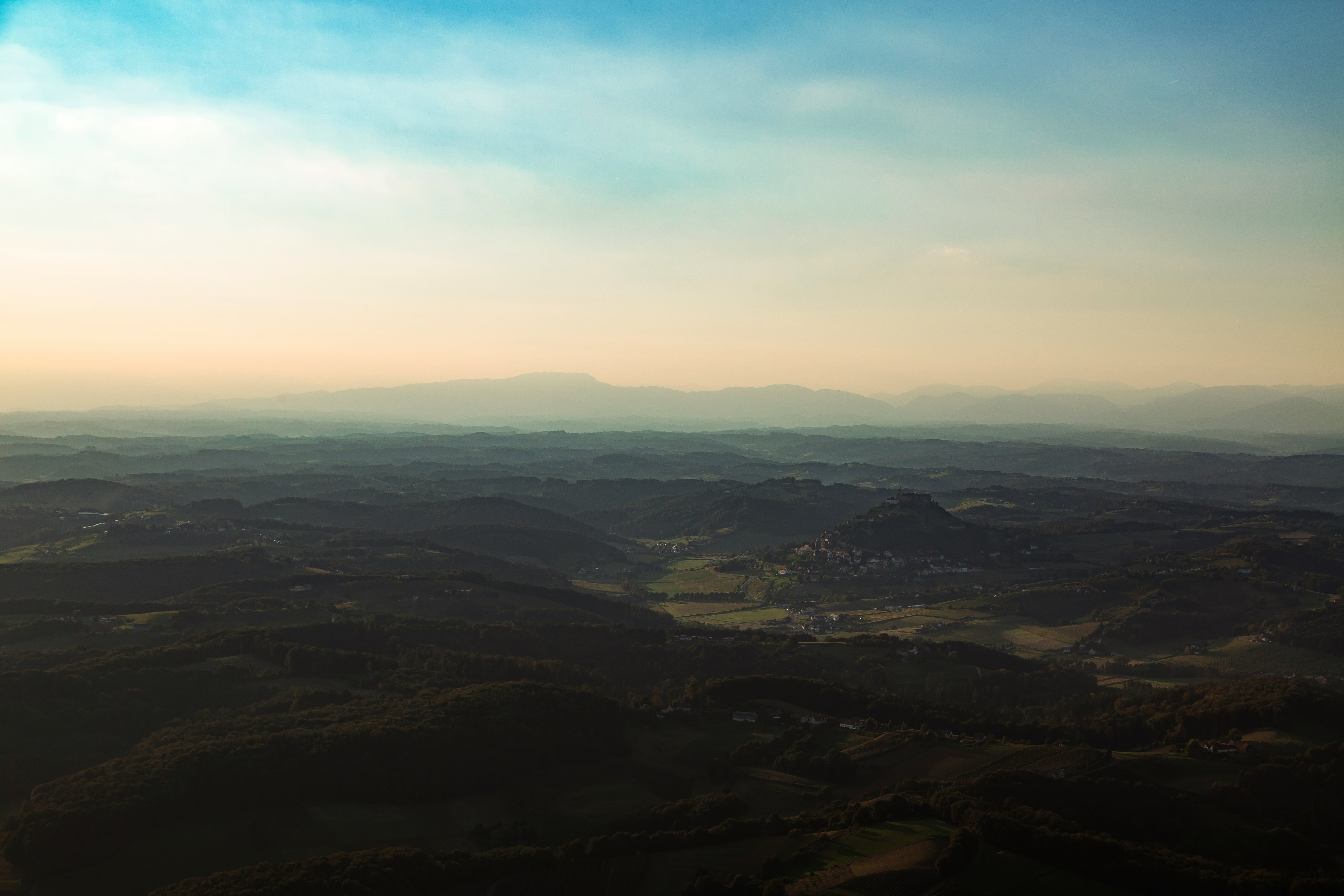 aerial view of mountains